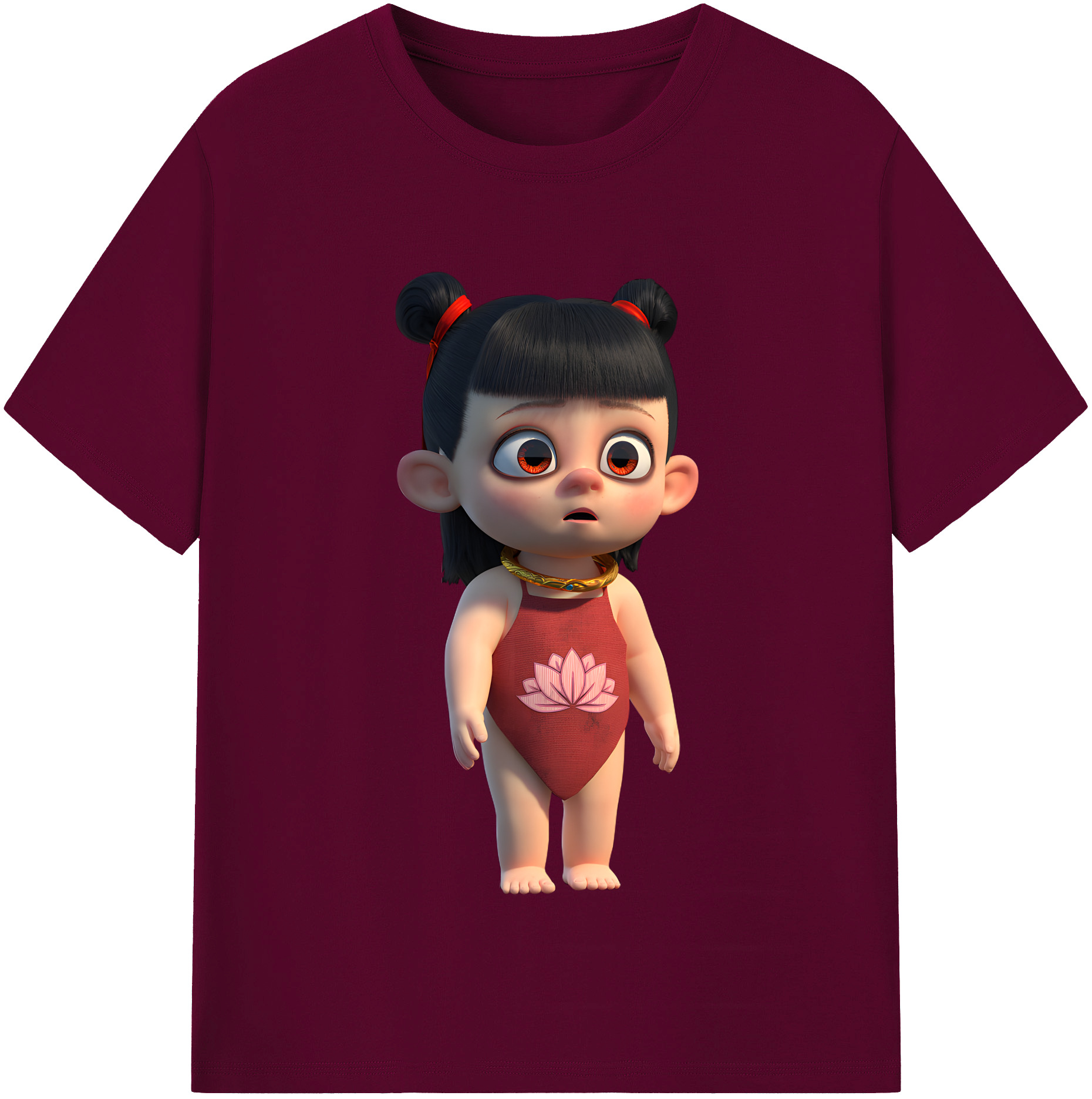 （画像用） Ne Zha 2 ナタ 魔童の大暴れ レディースカジュアルプリントTシャツ（綿100％）